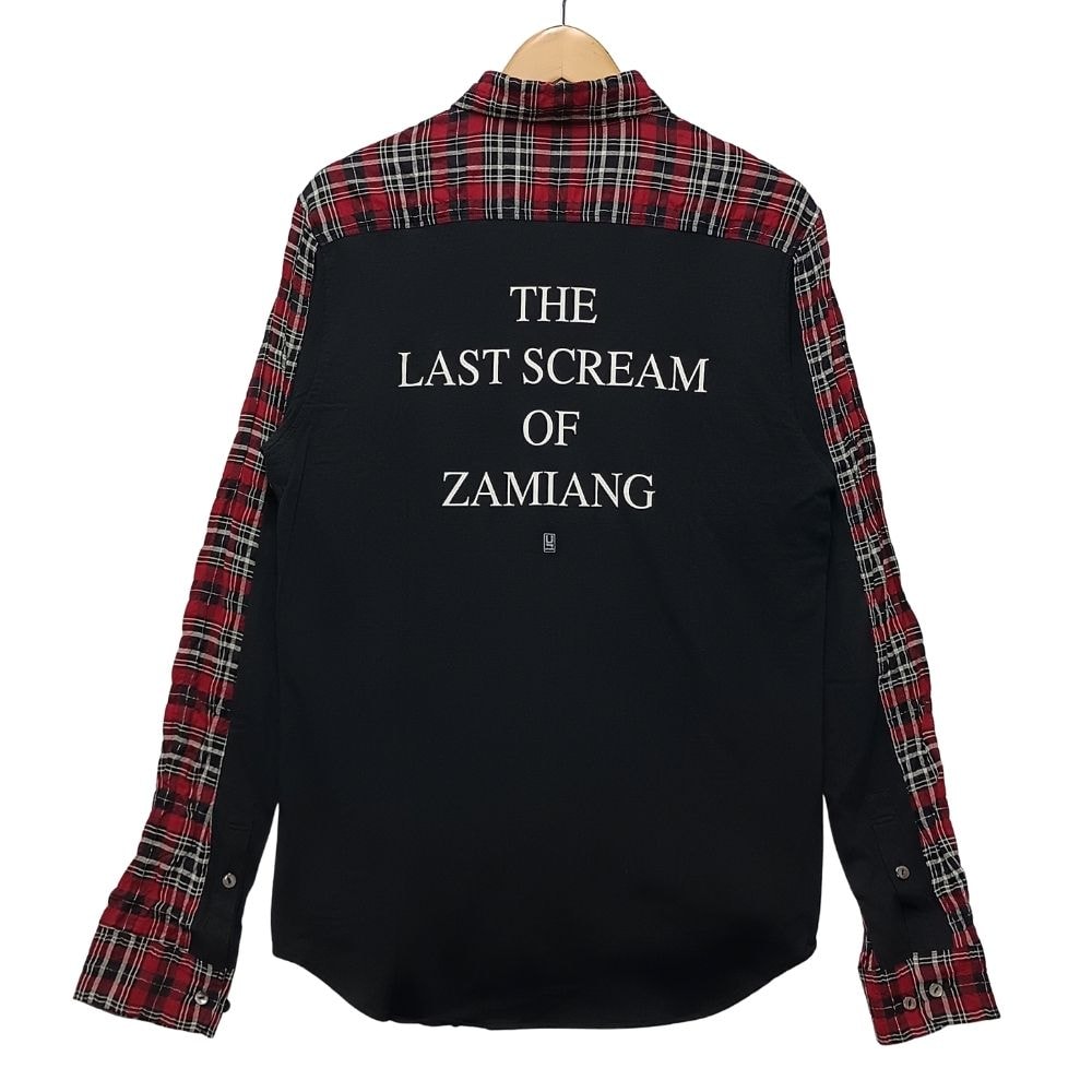 UNDERCOVER アンダーカバー 07SS 7S229-SH7 ZAMIANG シワ加工チェック ドッキング 長袖シャツ 56407