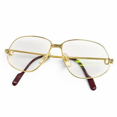 良品 カルティエ マイヨン パンテール メガネ ゴールド 56□14 135