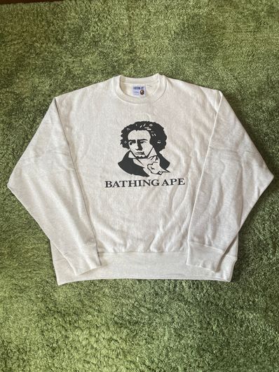 A BATHING APE CLASSIC BATHING APE RELAXED FIT CREWNECK "Gray"