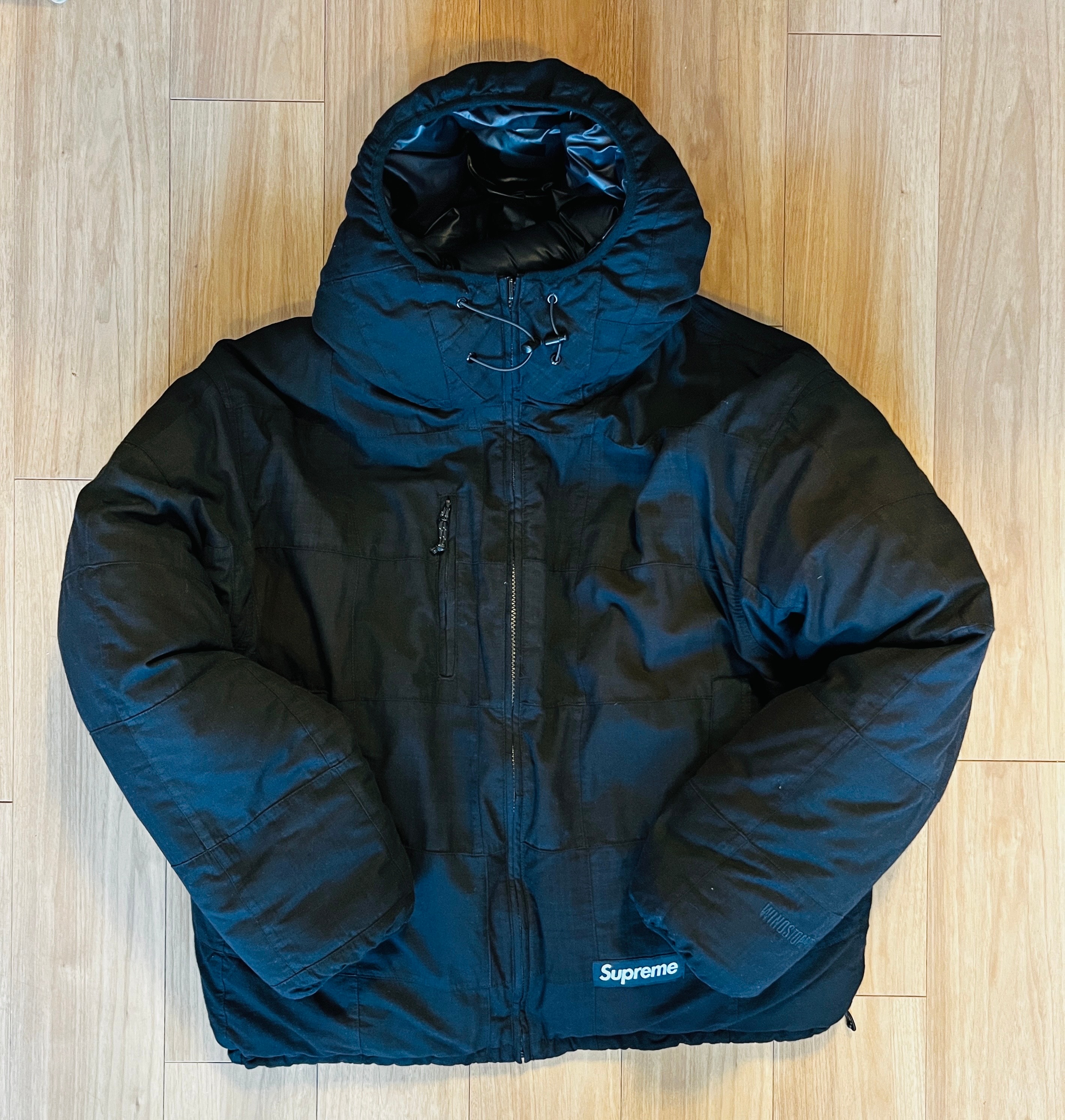 Supreme Madras Reversible Windstopper Puffer Jacket "Black"