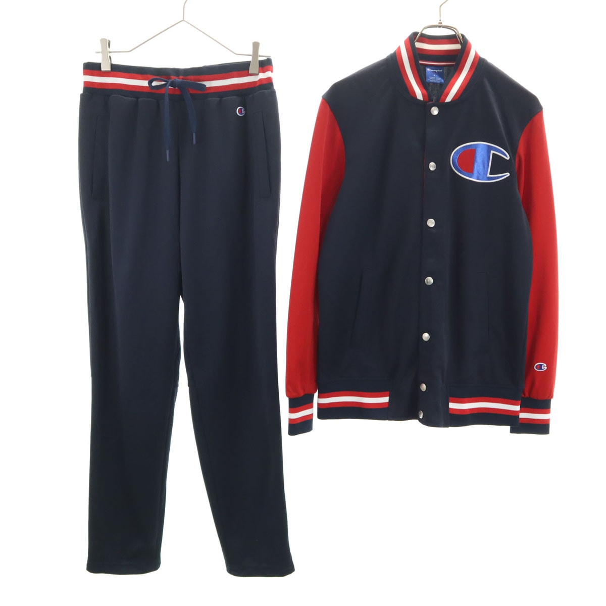 Champion チャンピオン ジャージジャケット 上下セットアップ L/XL ネイビー
