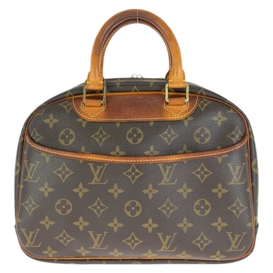 LOUIS VUITTON ルイヴィトン モノグラム トゥルーヴィル ブラウン ゴールド金具 PVC レザー/ ハンドバッグ 1-0293398 【中古】