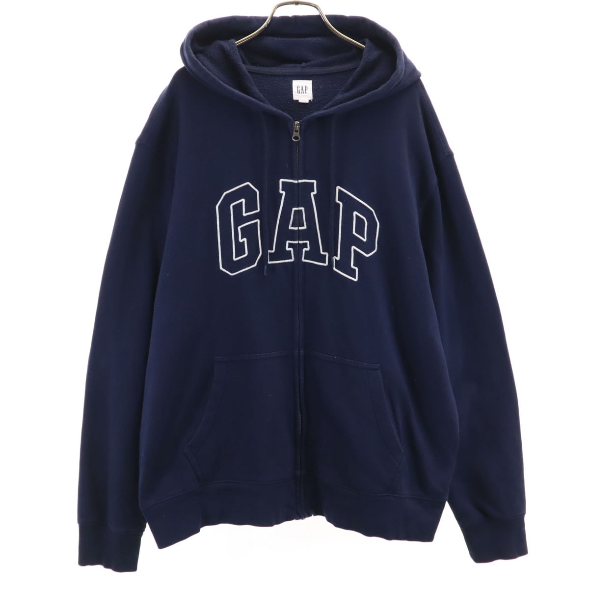 GAP ギャップ 長袖 スウェット ジップパーカー XL ネイビー系 裏起毛