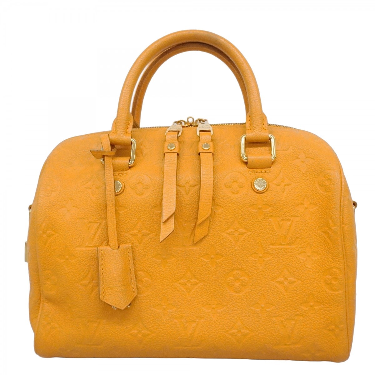 【6dd4142】ルイヴィトン ハンドバッグ モノグラム・アンプラント スピーディバンドリエール25 M40904 サフラン【中古】レディース