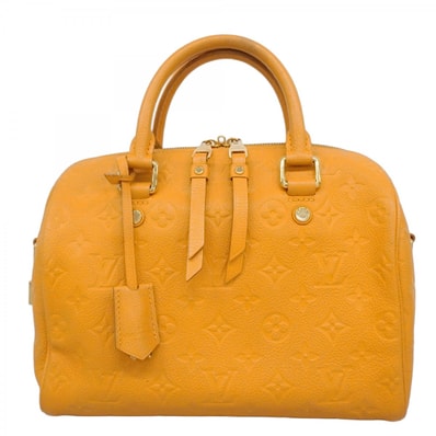 【6dd4142】ルイヴィトン ハンドバッグ モノグラム・アンプラント スピーディバンドリエール25 M40904 サフラン【中古】レディース