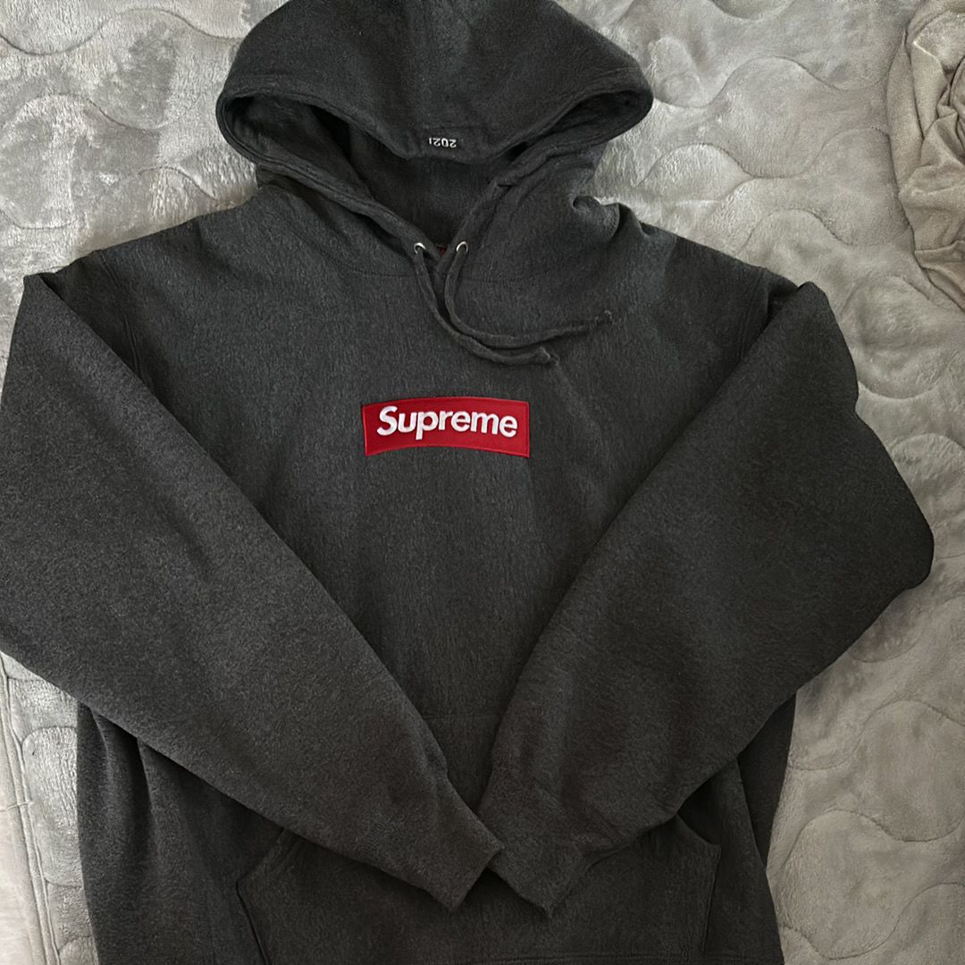 Supreme Box Logo Hooded Sweatshirt "Charcoal" (21FW)