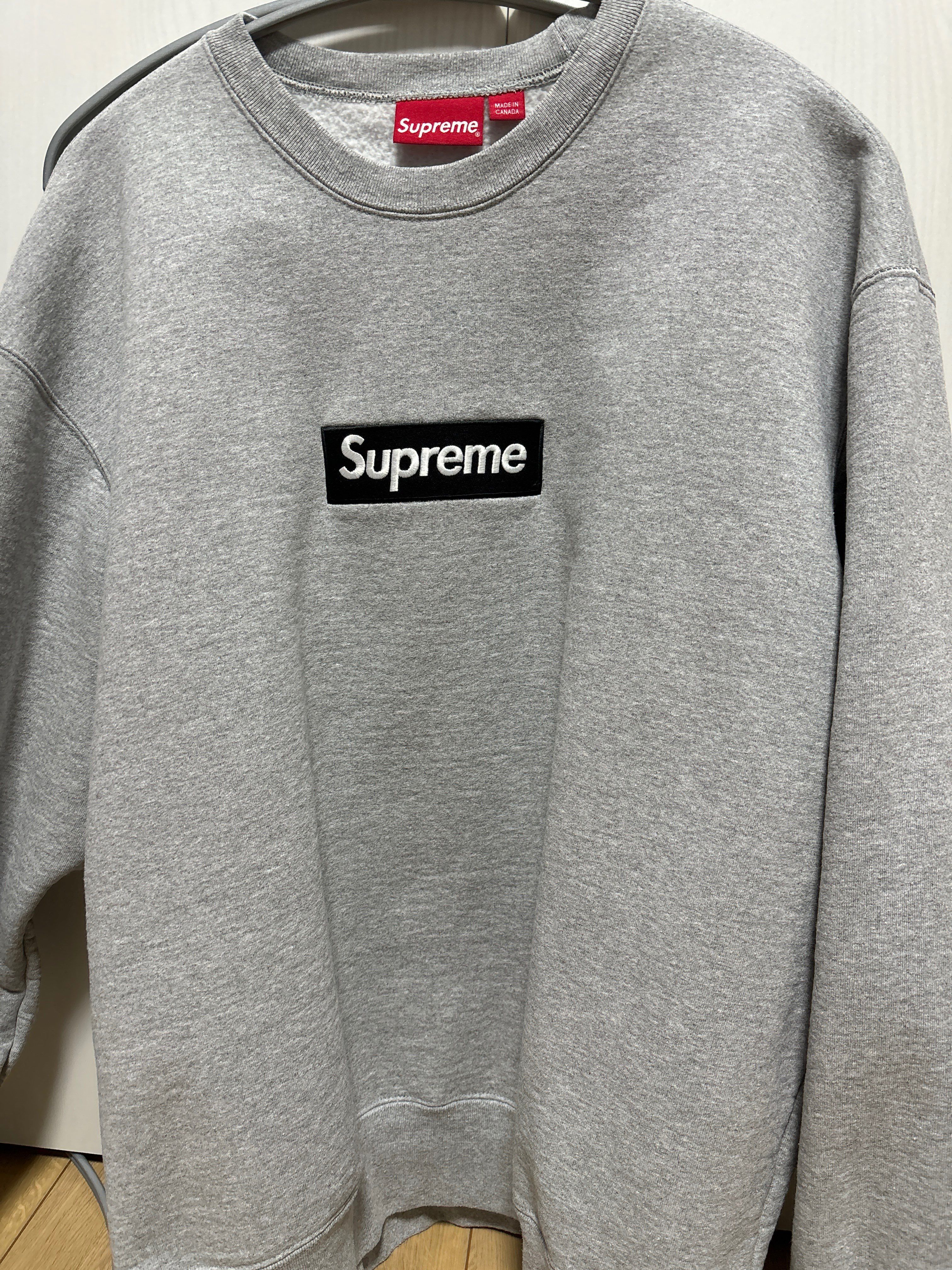 Supreme Box Logo Crewneck "Heather Grey" (22FW)