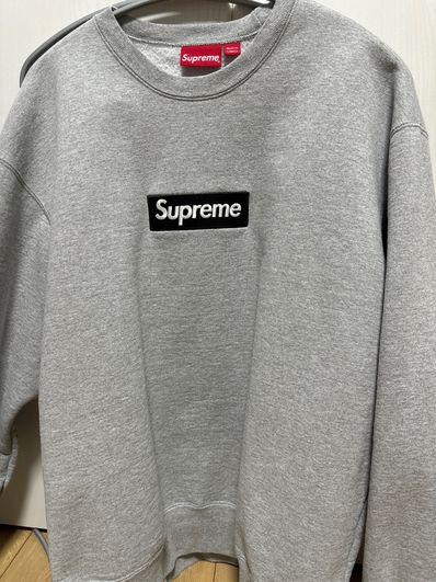 Supreme Box Logo Crewneck "Heather Grey" (22FW)