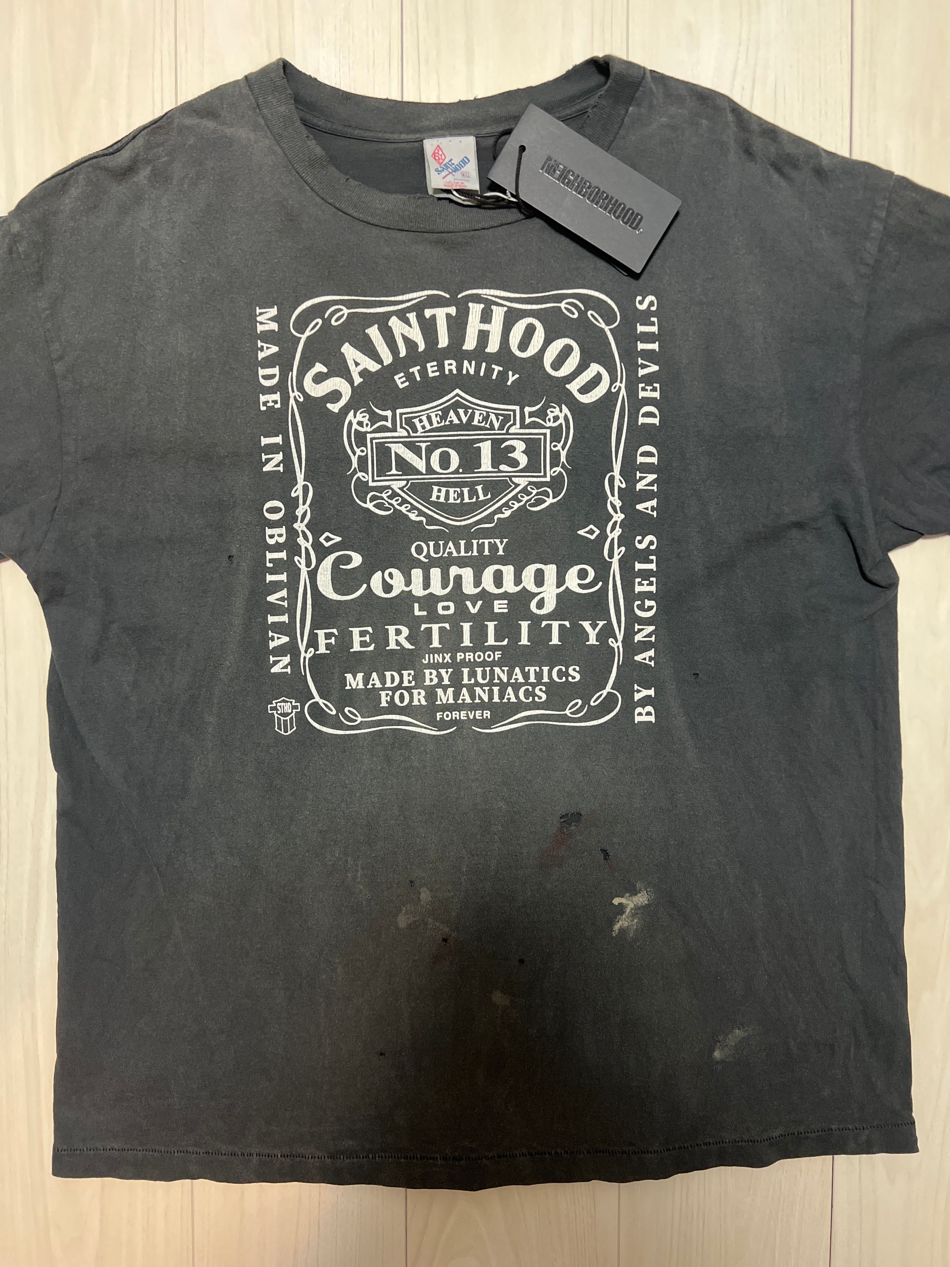 SAINT Mxxxxxx x NEIGHBORHOOD STHD SS Tee/Skull Bike "Black"