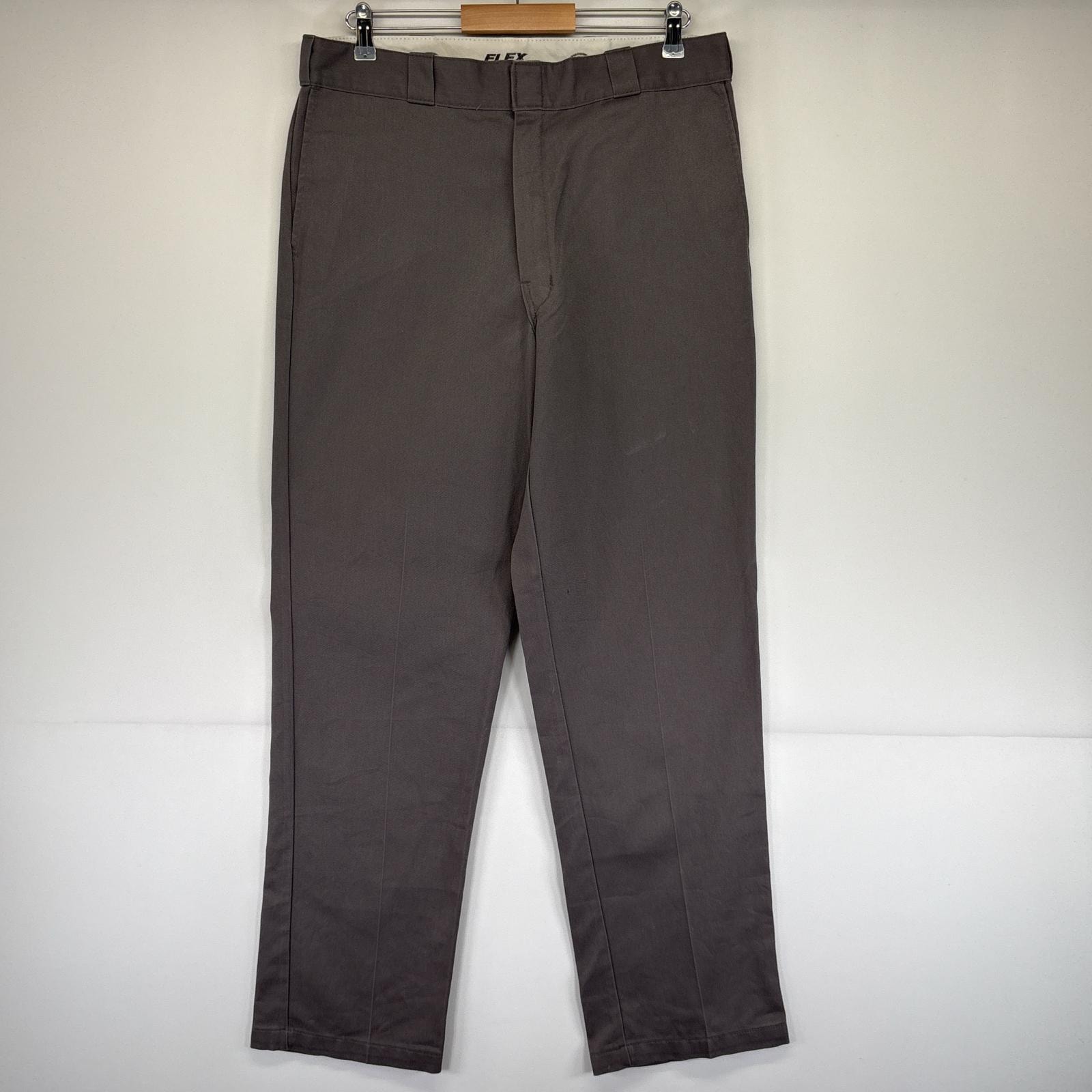 古着 ディッキーズ Dickies ワークパンツ 874 ワンポイントロゴ チノパン ロングパンツ 長ズボン w36 L34 グレー系 メンズ