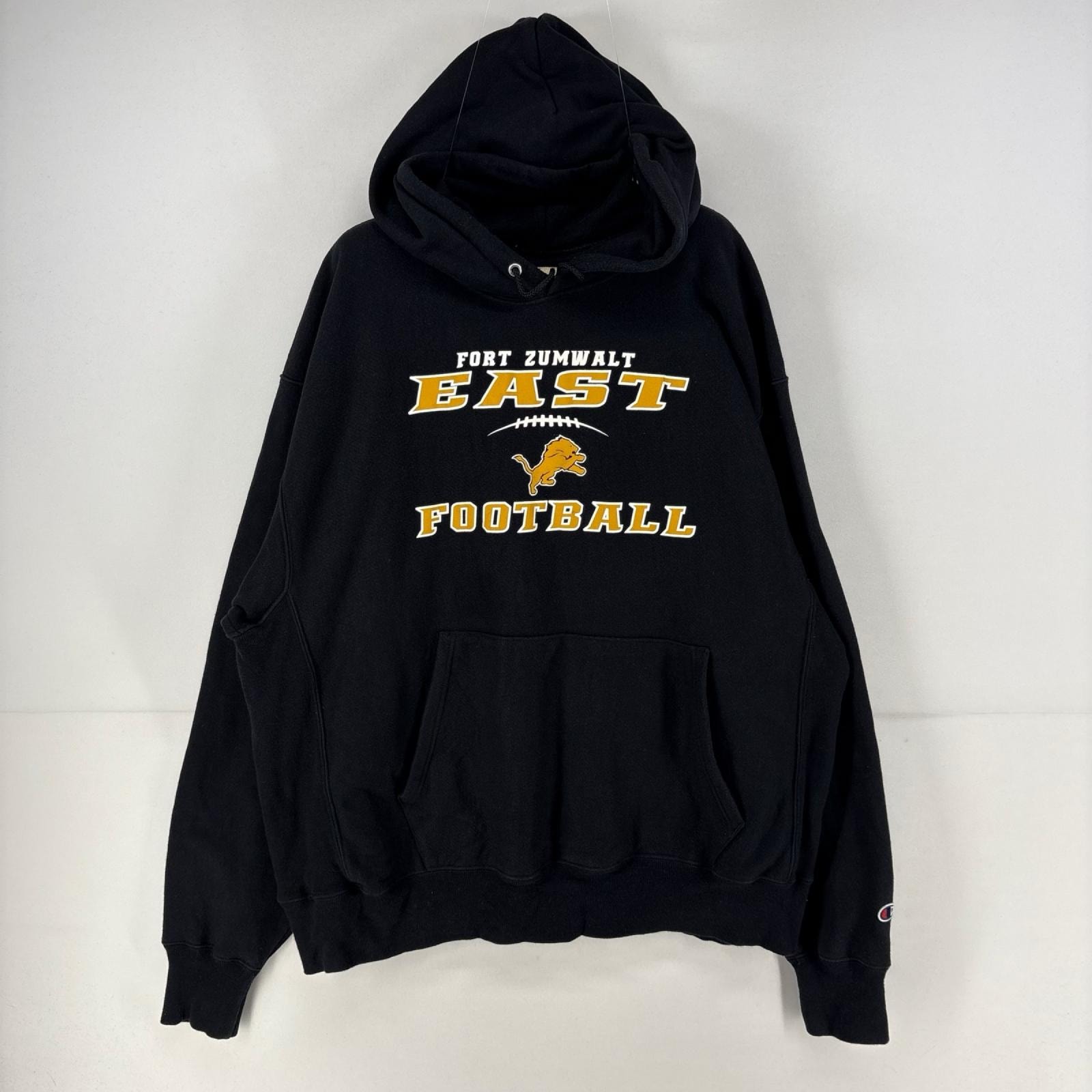 古着 00’s/00年代 チャンピオン Champion パーカー プルオーバー スウェット プレミアム リバースウィーブ XL  ブラック 無地 メンズ