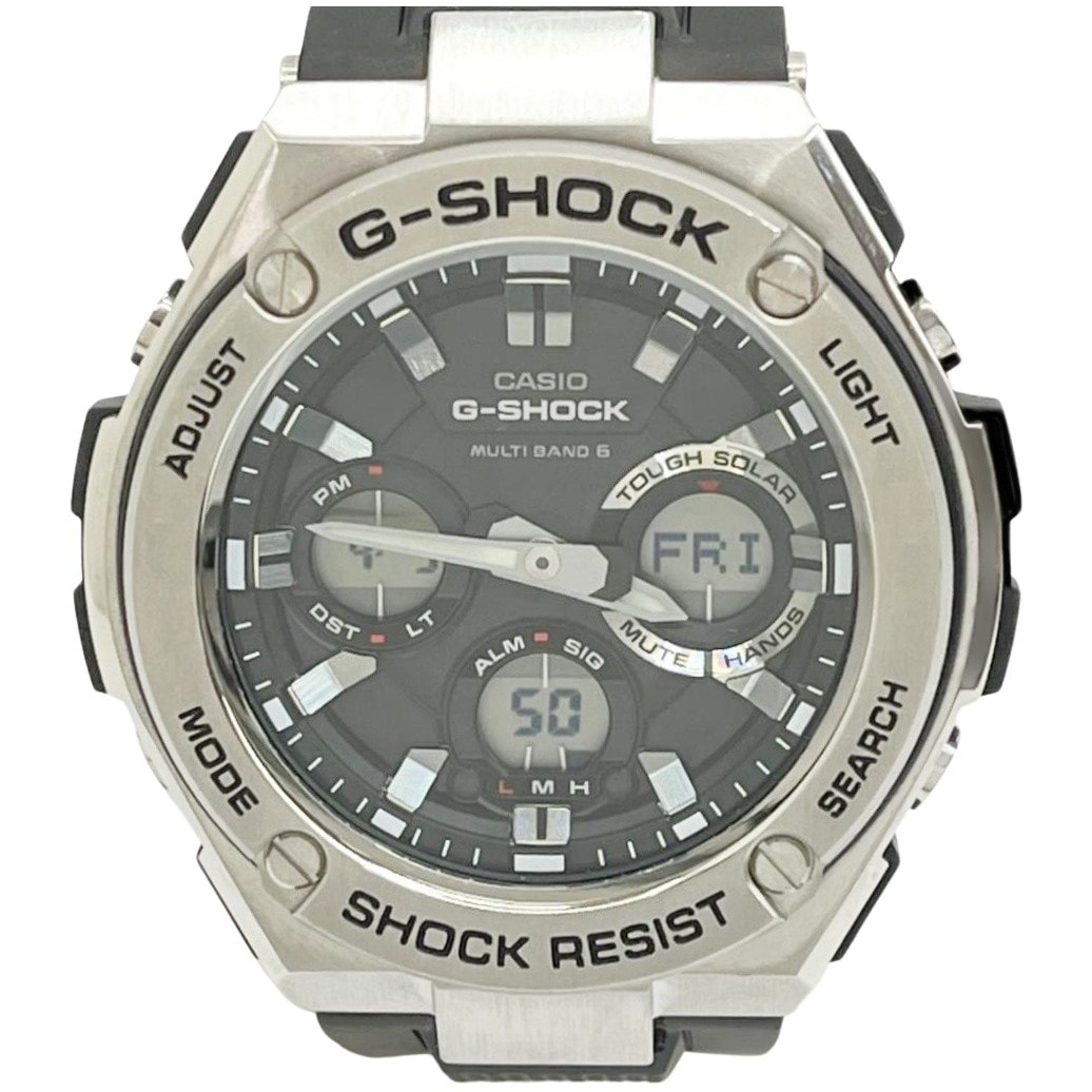 CASIO カシオ 腕時計 デジタルウォッチ 電波ソーラー G-SHOCK ラバー ブラック GST-W110