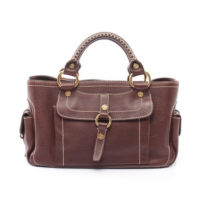 セリーヌ CELINE ブギーバッグ ハンドバッグ バッグ レザー レディース ブラウン系 【中古】