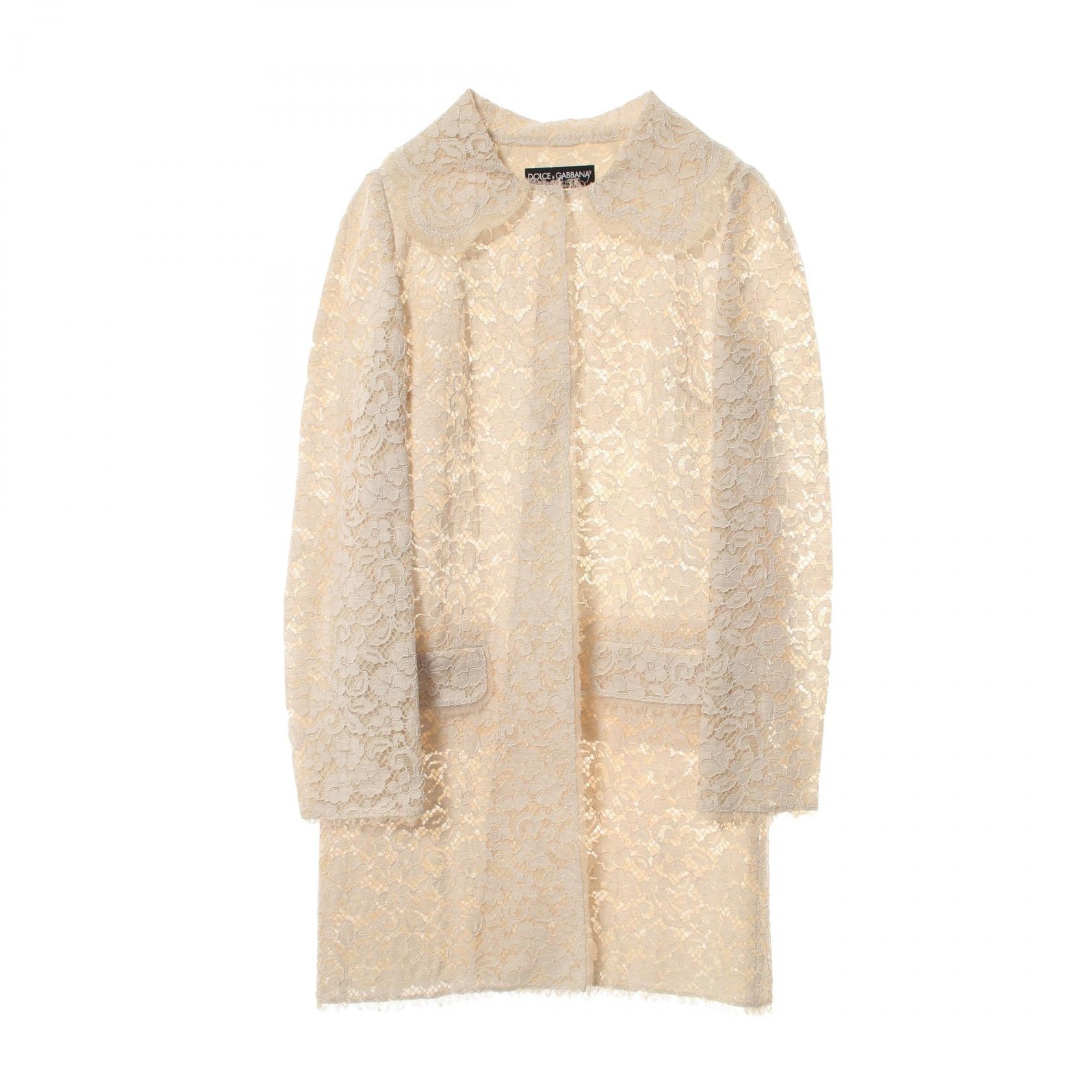 ドルチェアンドガッバーナ DOLCE & GABBANA レース 衣料品 アウター コットン レディース アイボリー系 【中古】