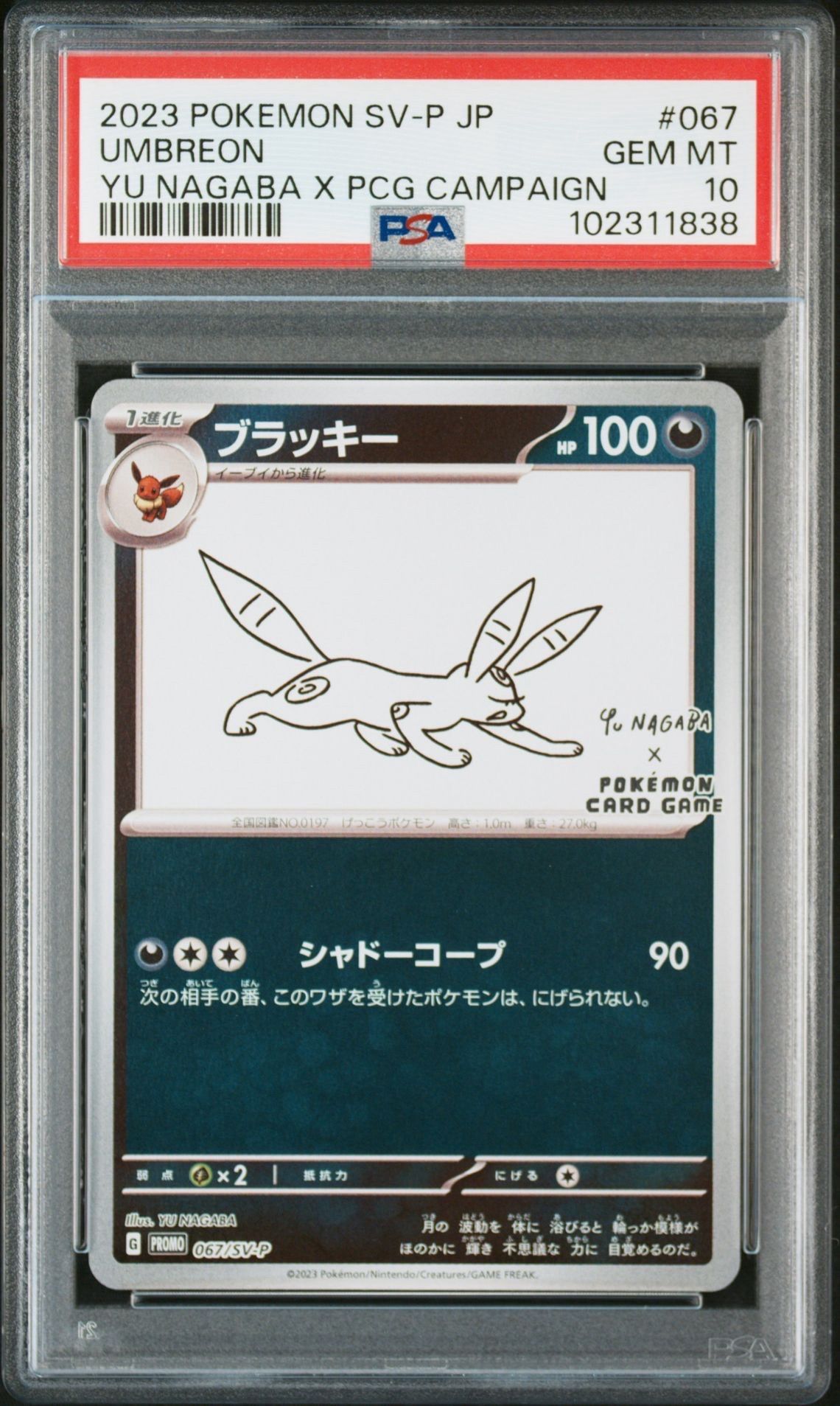 ブラッキー: プロモ (ナガバブラッキー) [SV-P 067](「YU NAGABA×ポケモンカードゲーム」プロモーションカード「SV-P」)