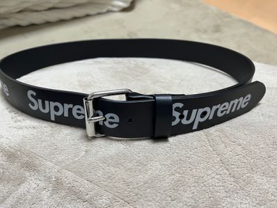 Supreme Repeat Leather Belt "Black" (23SS)