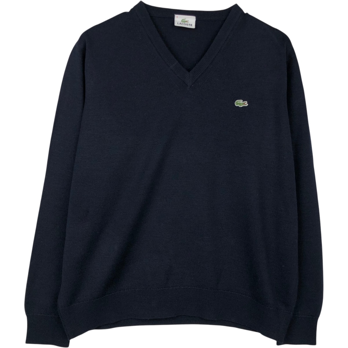 古着 ラコステ LACOSTE Vネック アクリル×ウールニットセーター メンズM相当/eaa645938