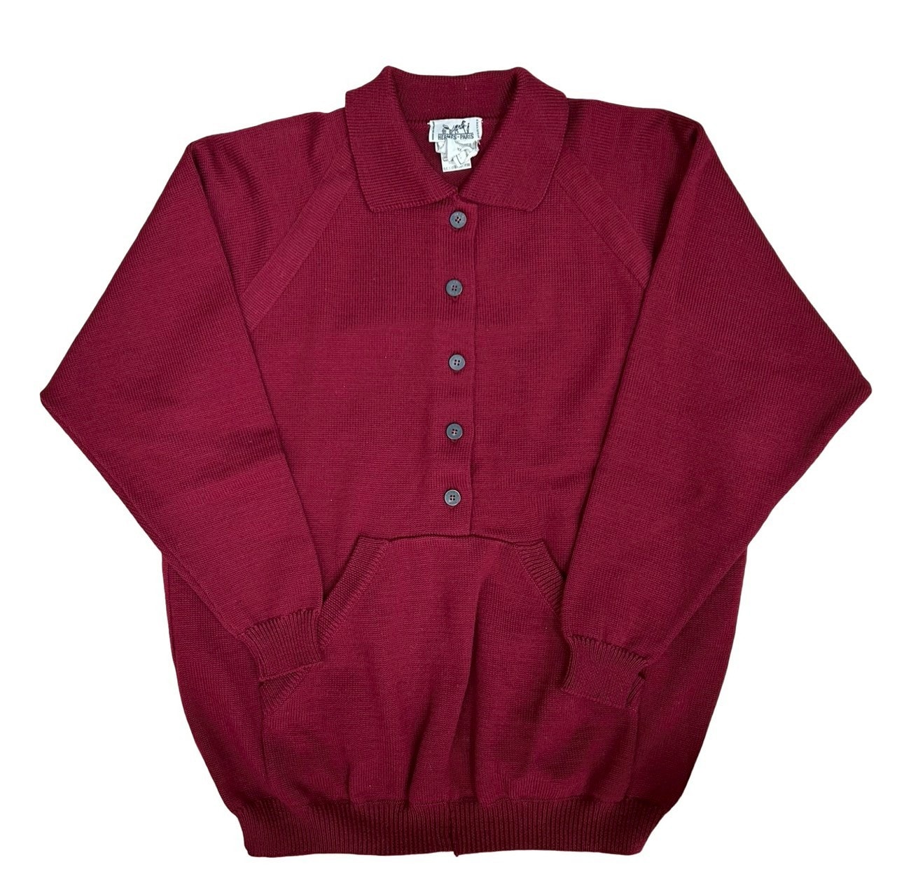 HERMES エルメス ウール セーター ワインレッド
 84021