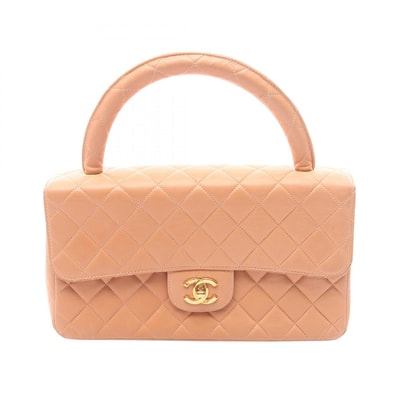 シャネル CHANEL マトラッセ 親子バッグ ハンドバッグ バッグ ラムスキン(羊革) レディース オレンジ系 【中古】