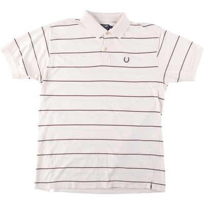 古着 ラルフローレン Ralph Lauren CHAPS チャップス 半袖 ボーダー ポロシャツ メンズL相当/eaa644207