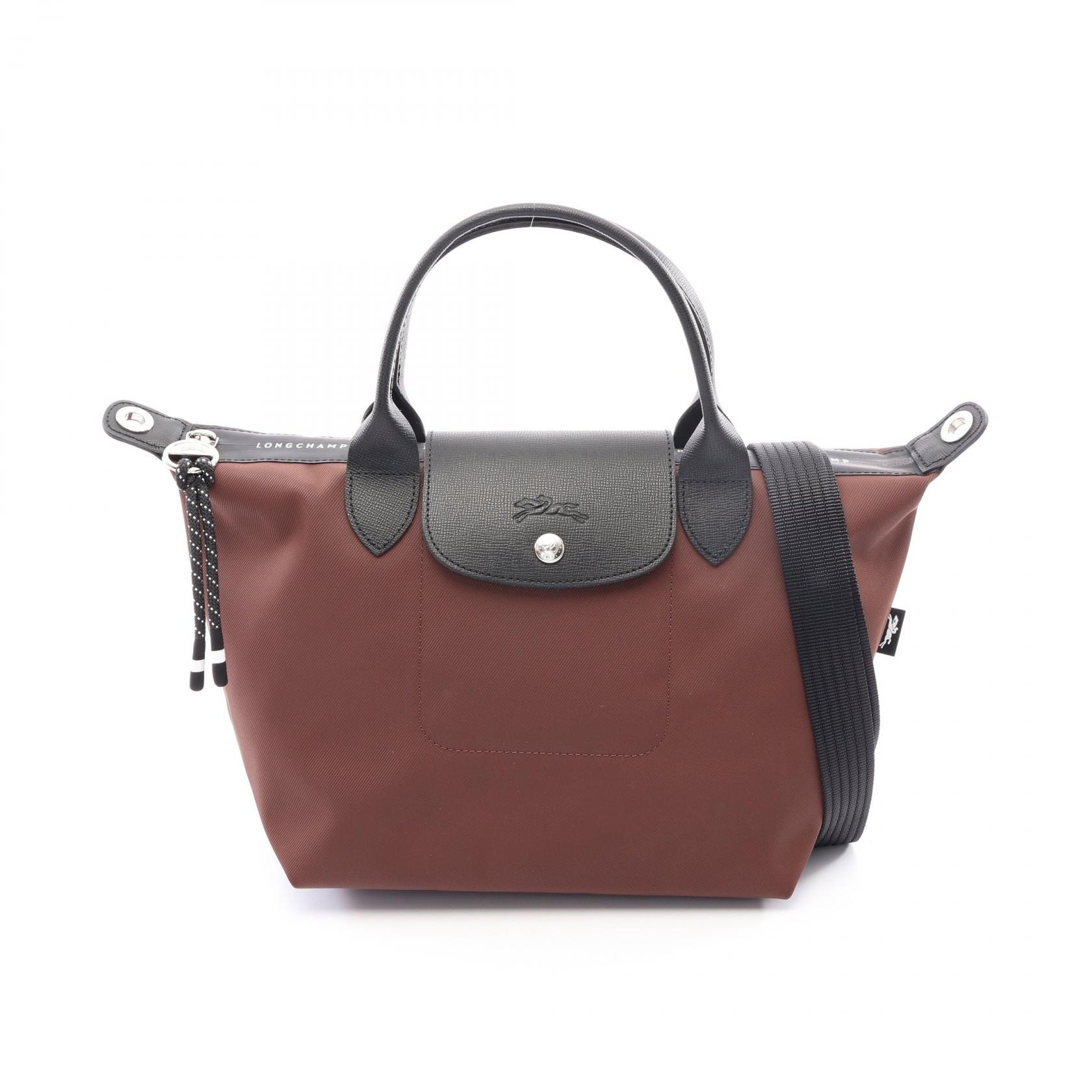 ロンシャン Longchamp ル プリアージュ エナジー S トップハンドル 2WAY トートバッグ バッグ キャンバス レザー レディース ブラウン系 / ブラック系 L1512HSR742 【新品】