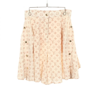 ルイ・ヴィトン LOUIS VUITTON モノグラム ショート パンツ 衣料品 ボトムス シルク レディース ベージュ系 / ブラウン系 RW241WB LGB FQPO20 【中古】