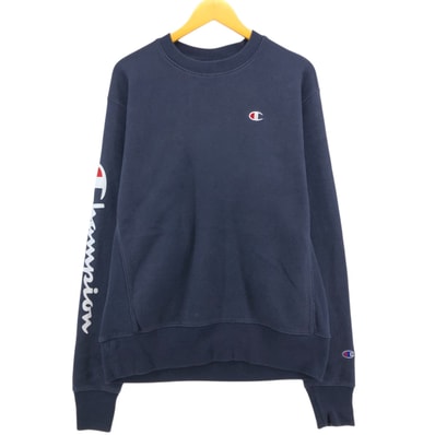 古着 チャンピオン Champion REVERSE WEAVE リバースウィーブ 星条旗柄 ロゴスウェットシャツ トレーナー メンズL相当/eaa572487