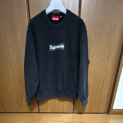 Supreme Washed Box Logo Crewneck "Black"
