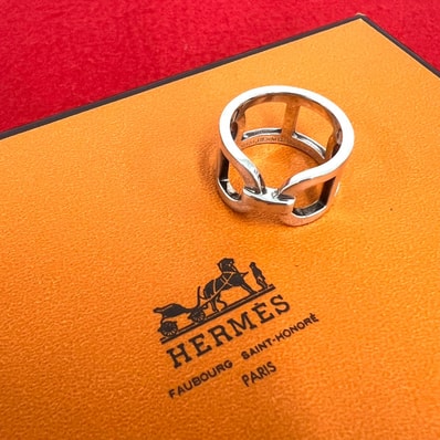 HERMES エルメス エヴァ―シェーヌダンクル シルバー925 リング・指輪 8号 シルバー
402-3