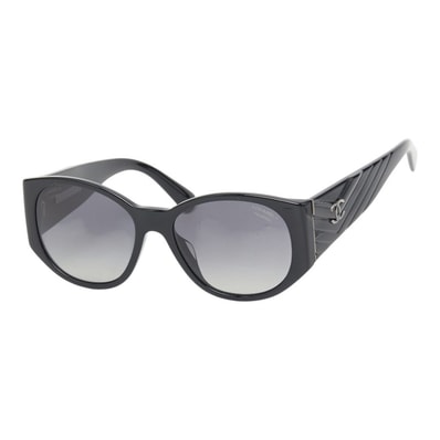 シャネル ココマーク サングラス 5411-A ブラック プラスチック レディース CHANEL 【中古】