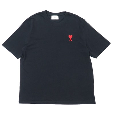 ■美品■ami alexandre mattiussi アミアレクサンドルマテュッシ オーガニック コットン ジャージー Ami de Coeur 半袖Tシャツ サイズXL クルーネック ロゴ刺繍 ブランド古着【中古】20260501/RA9135