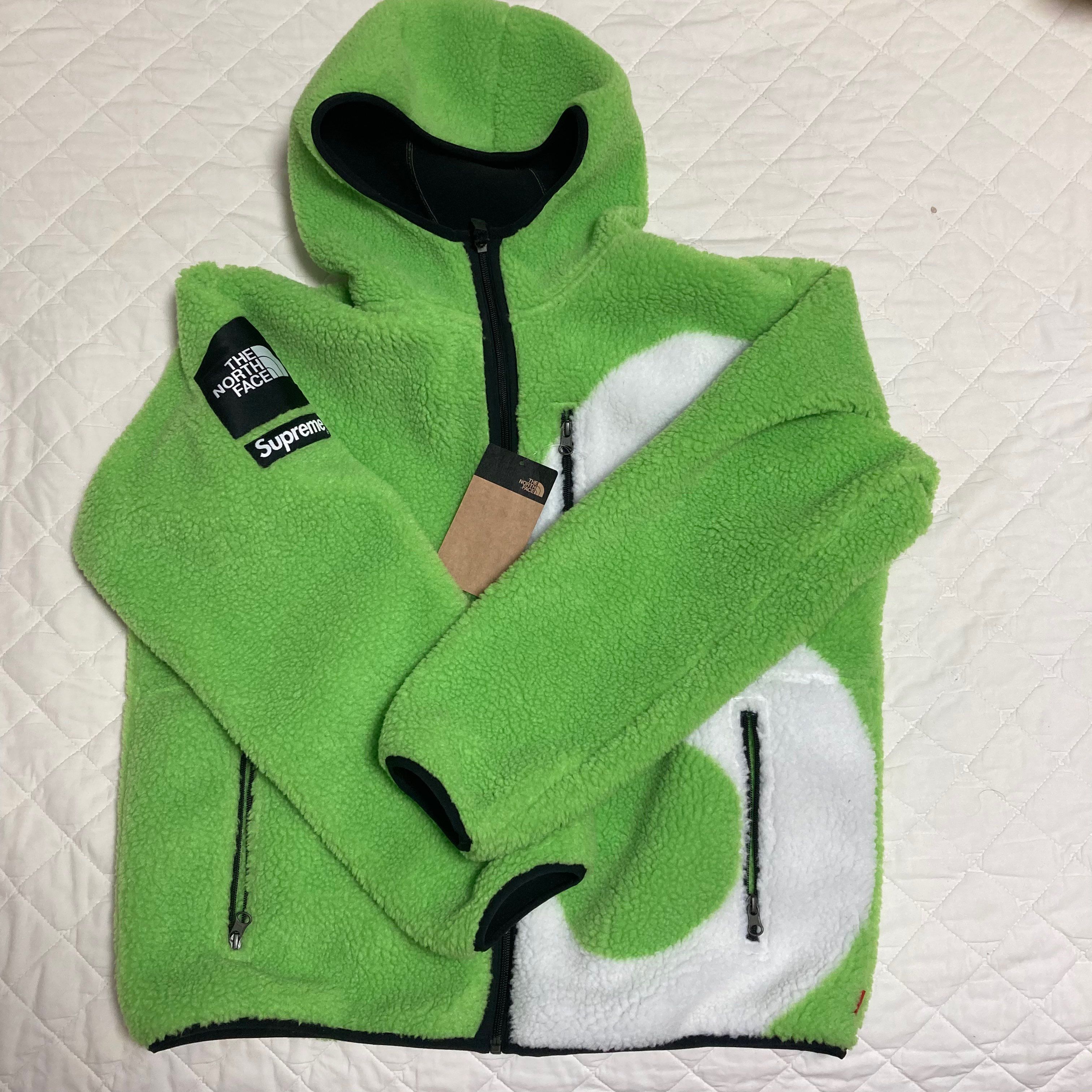 Supreme x The North Face S Logo Hooded Fleece Jacket "Green"