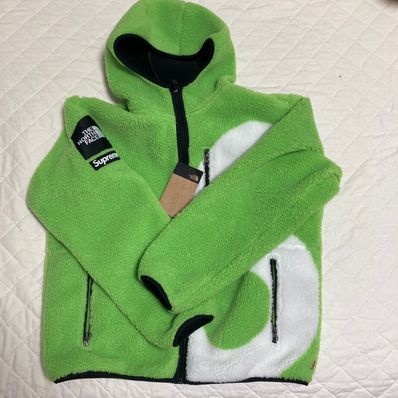 Supreme x The North Face S Logo Hooded Fleece Jacket "Green"