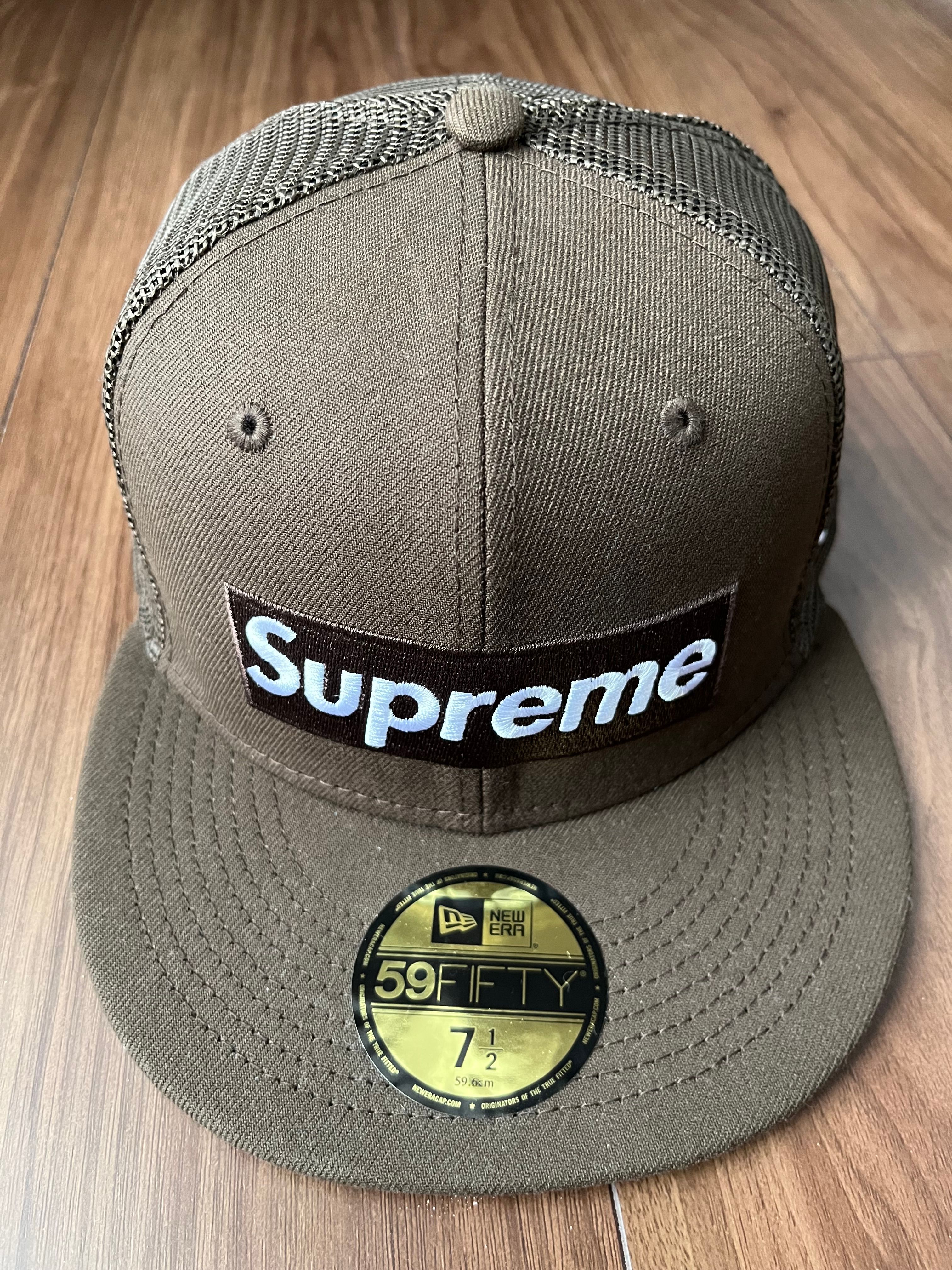 Supreme Box Logo Mesh Back New Era "Brown" (22SS)