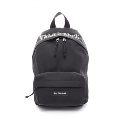 バレンシアガ BALENCIAGA タトゥー ロゴ エクスプローラー リュックサック バックパック バッグ ナイロン メンズ ブラック系 【中古】