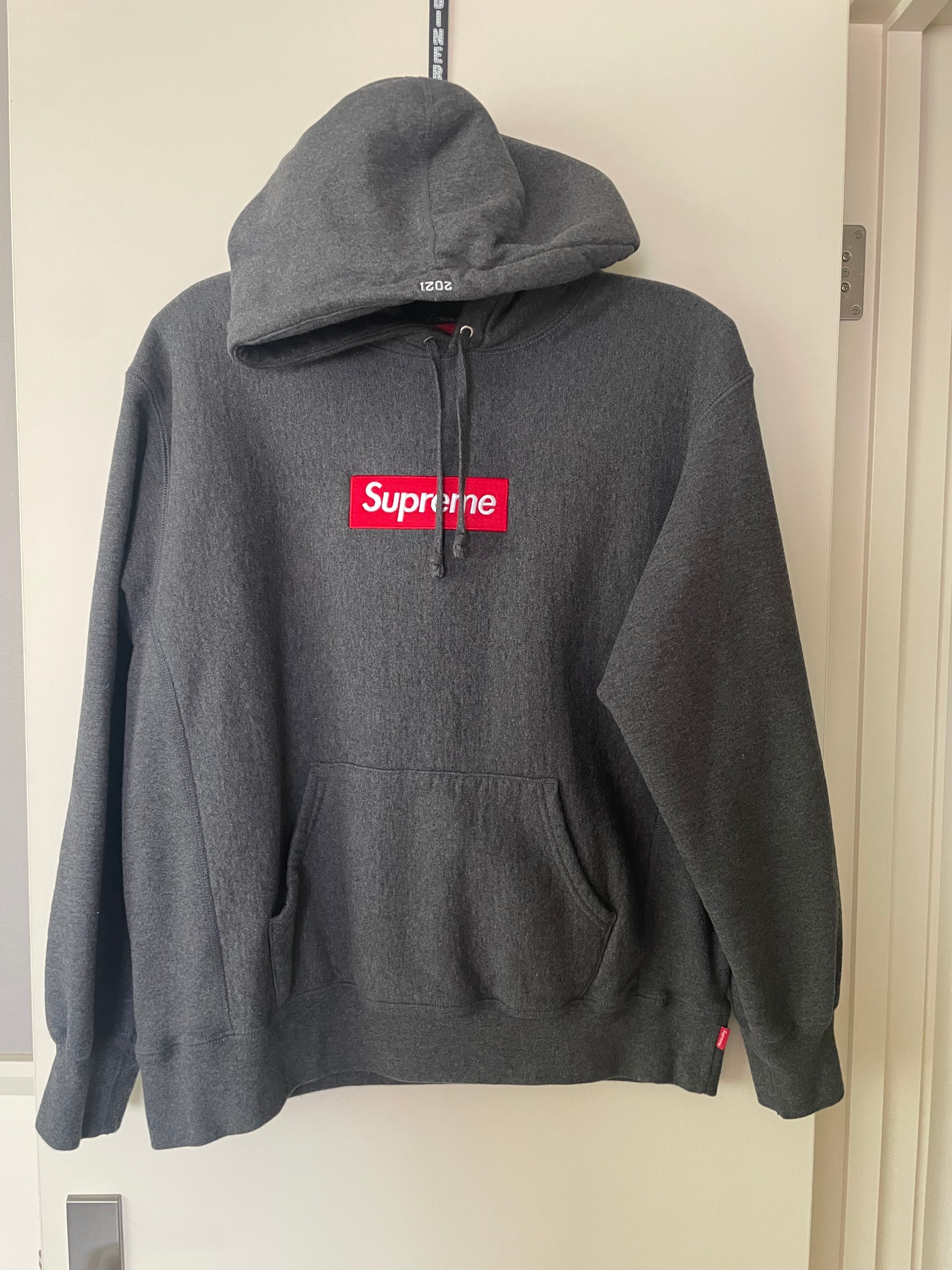 Supreme Box Logo Hooded Sweatshirt "Charcoal" (21FW)