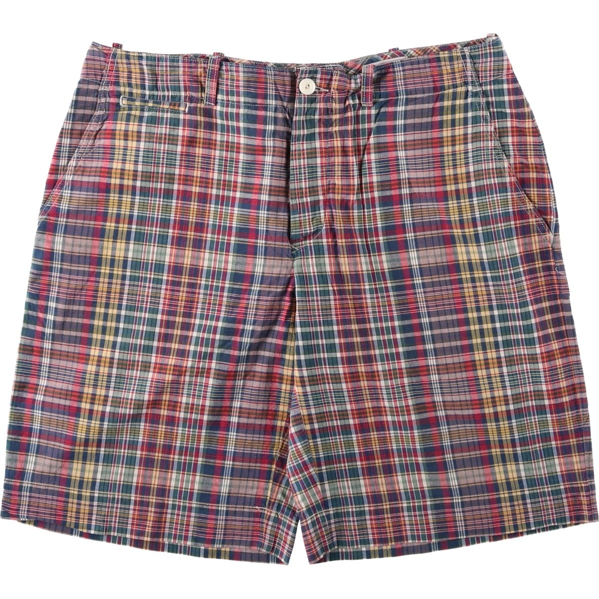 古着 ラルフローレン Ralph Lauren POLO by Ralph Lauren BLEEKER FIT チェック柄 マドラスチェック コットンショーツ ショートパンツ メンズw36相当/eaa633168