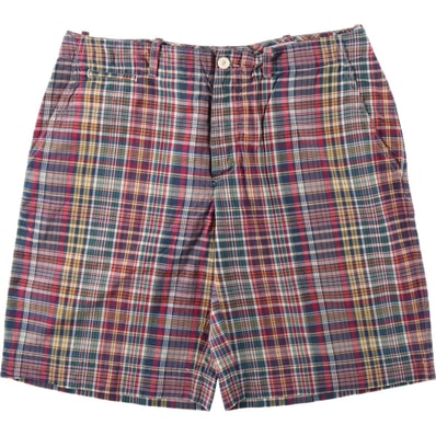 古着 ラルフローレン Ralph Lauren POLO by Ralph Lauren BLEEKER FIT チェック柄 マドラスチェック コットンショーツ ショートパンツ メンズw36相当/eaa633168