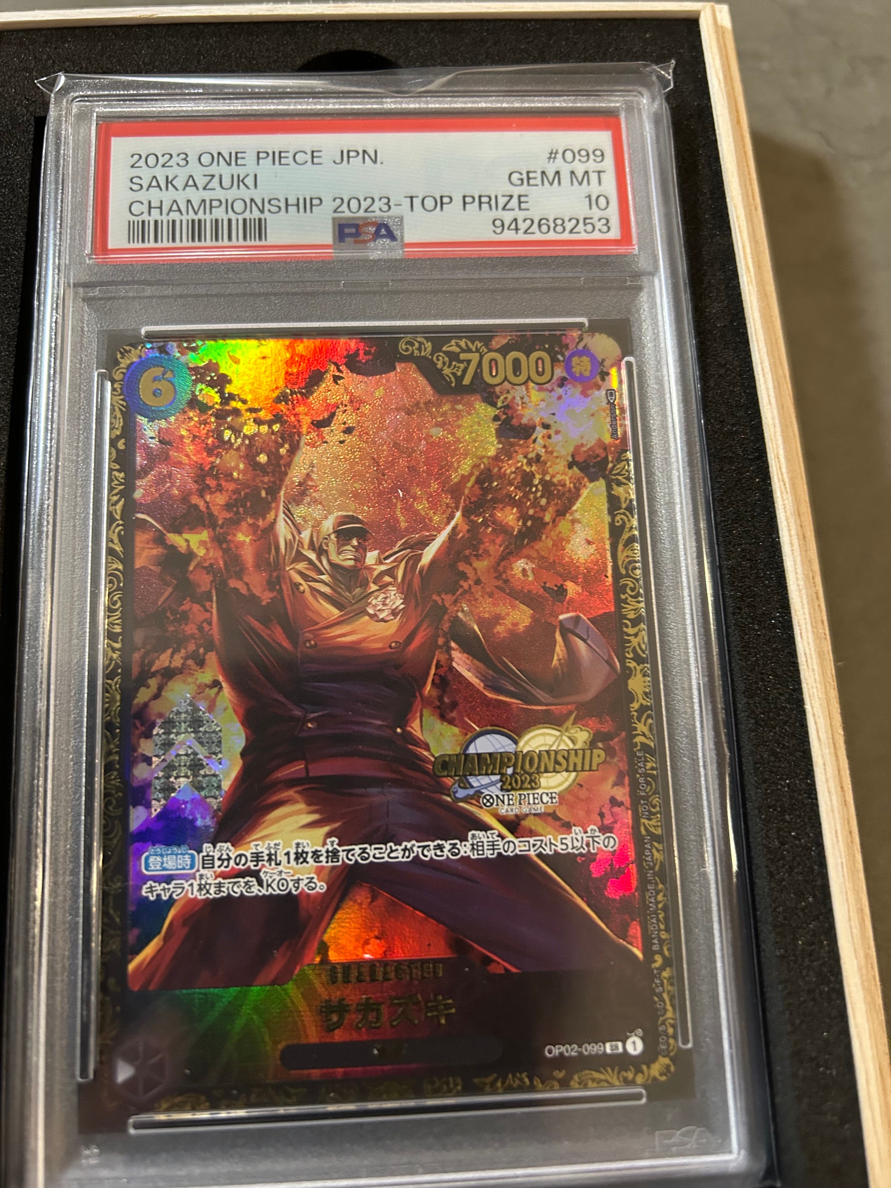 Sakazuki SR-P [OP02-099] (Champion Ship Prize) — PSA 10