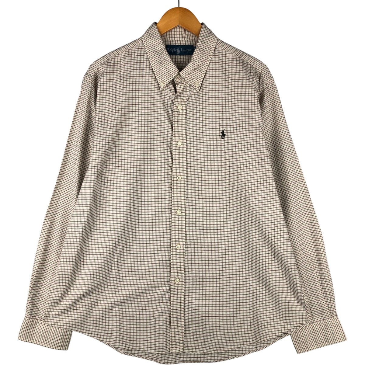古着 ラルフローレン Ralph Lauren 長袖 ボタンダウンチェックシャツ メンズXL相当/eaa593751