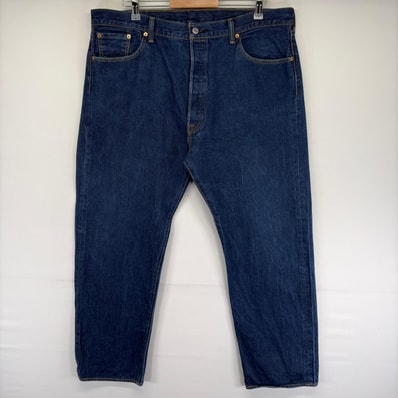 古着 リーバイス Levi's デニム パンツ 5ポケット 501 大きいサイズ ストレート ボタンフライ ジーンズ W42 L32 ブルー系 メンズ