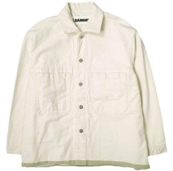JIL SANDER+ ジルサンダー 20SS 日本製 BOXY DENIM JACKET ボクシーデニムジャケット JPUQ664220 S ECRU Gジャン JIL SANDER アウター g20223