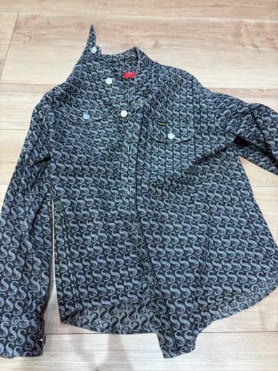 Supreme Monogram Denim Shirt "Black"