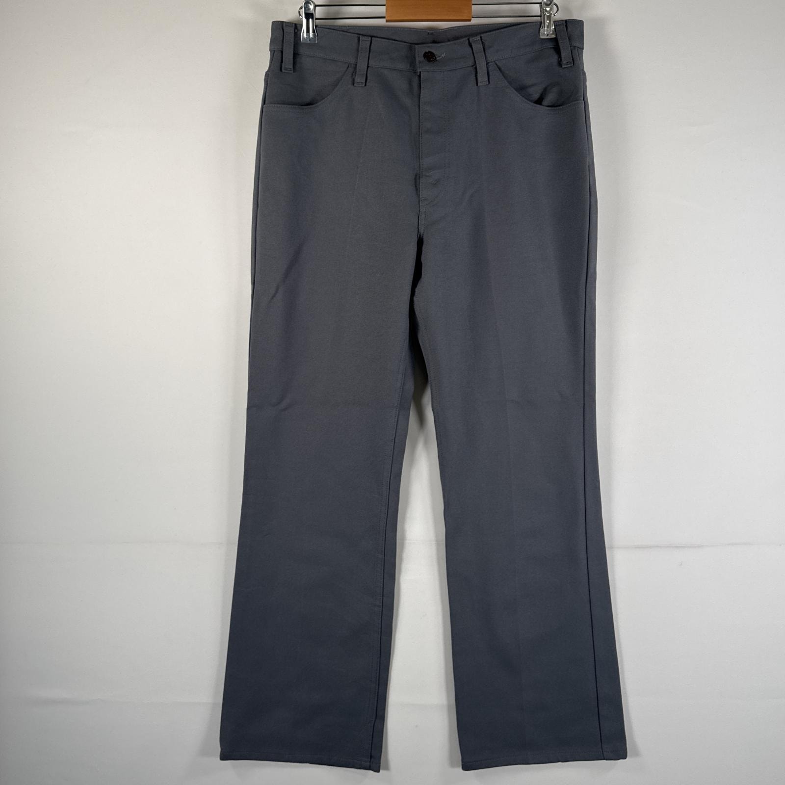 古着 80's/80年代 リーバイス Levi's スラックスパンツ ランチャーパンツ フレア ブーツカット ポリエステル 42TALON w36 L30 グレー メンズ