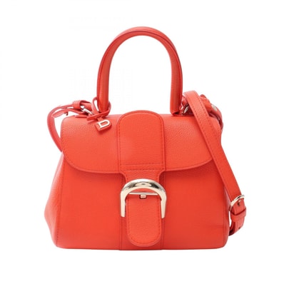 デルヴォー Delvaux ブリヨン ミニ 2WAY ハンドバッグ バッグ レザー レディース レッド系 AA0406 【中古】