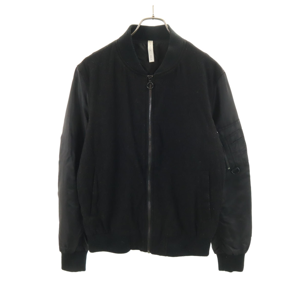 ZARA MAN ザラマン ウール切替 フライトジャケット M ブラック