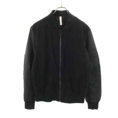 ZARA MAN ザラマン ウール切替 フライトジャケット M ブラック