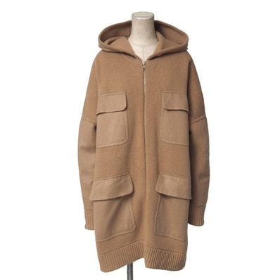 MAX MARA マックスマーラ SFILATA スフィラータ ニット サイズS フード コート ジップアップカーディガン 白タグ ブランド古着【中古】20260429/RA9185