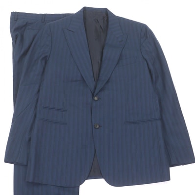 美品 エルメス スーツ ネイビー メンズ 54