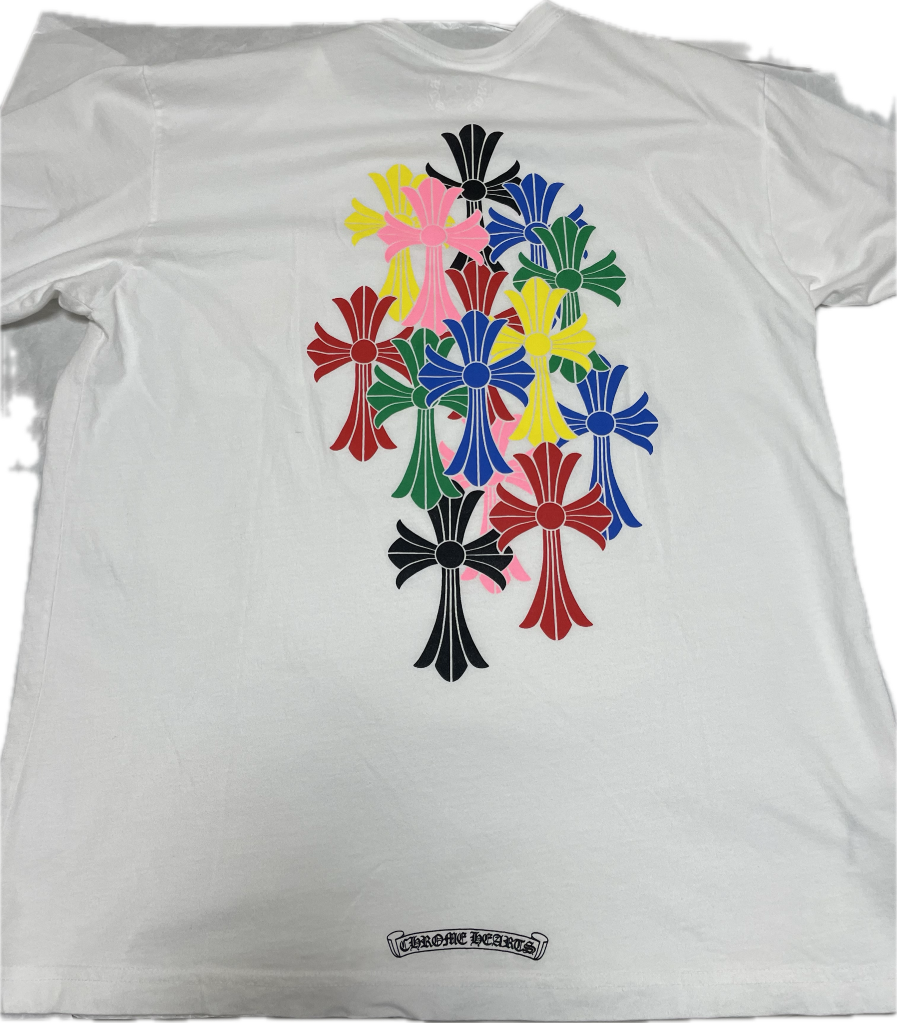 Chrome Hearts Multi Color Cemetery Cross T-Shirt "White"